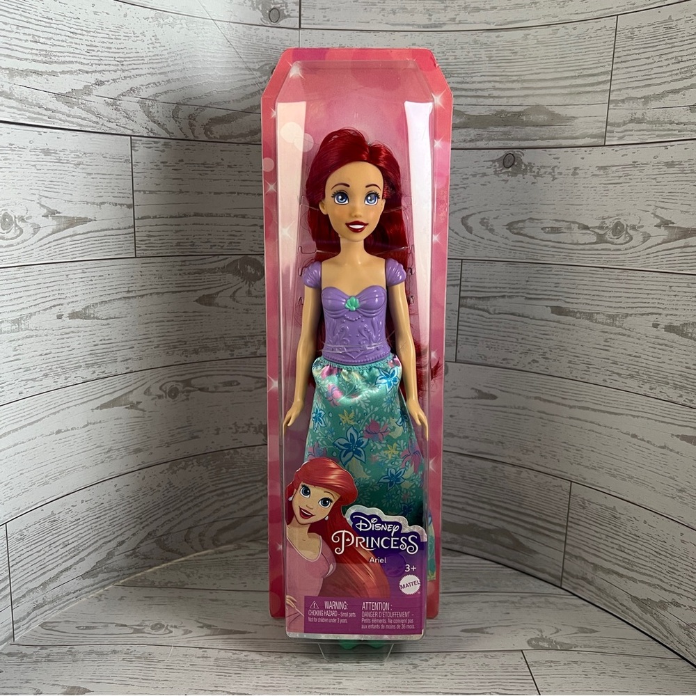 Disney Princess Ariel Doll with Red Hair and Purple and Teal Dress